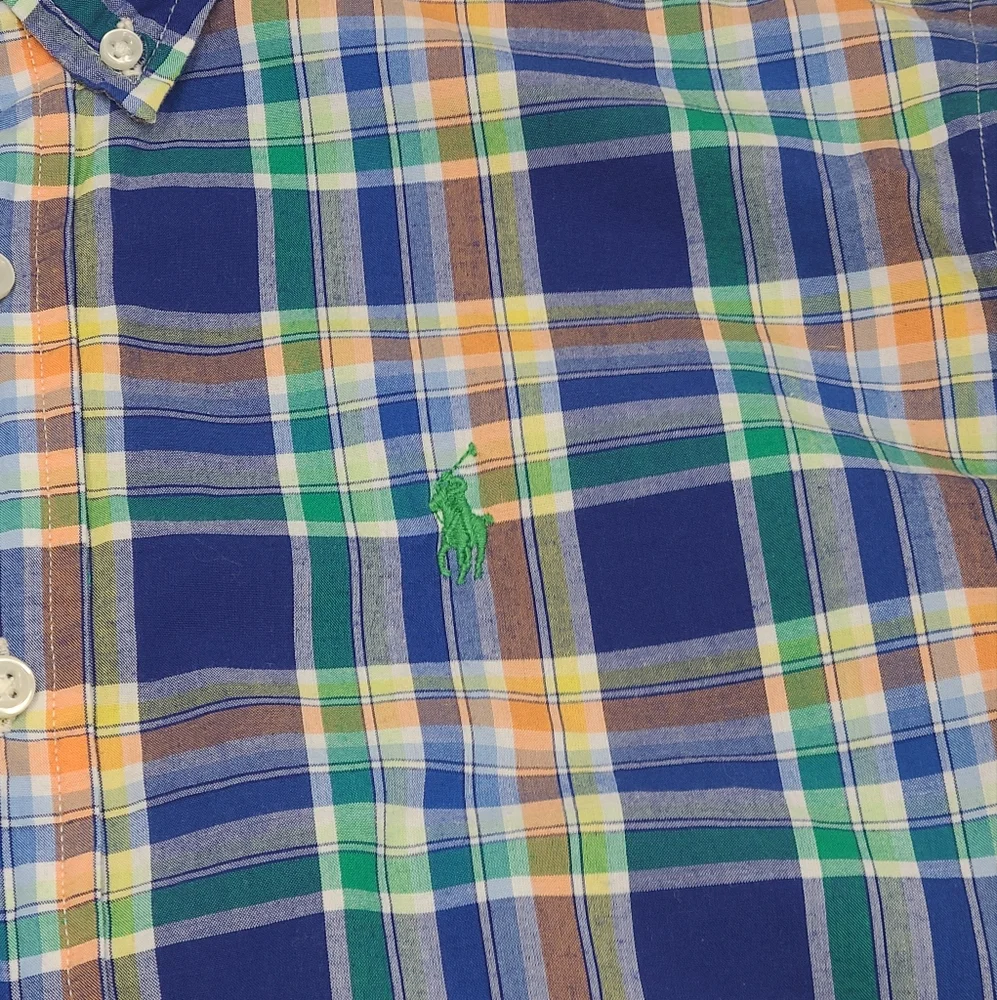 Ralph Lauren plaid button
